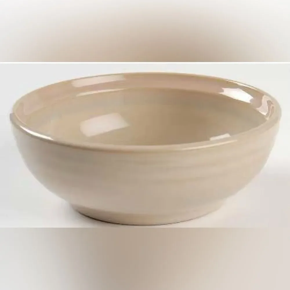 Noritaki Stoneware Sunset Mesa Cream Tan Serveing Bowl 7 3/4 In Round 3 5/8 Tall